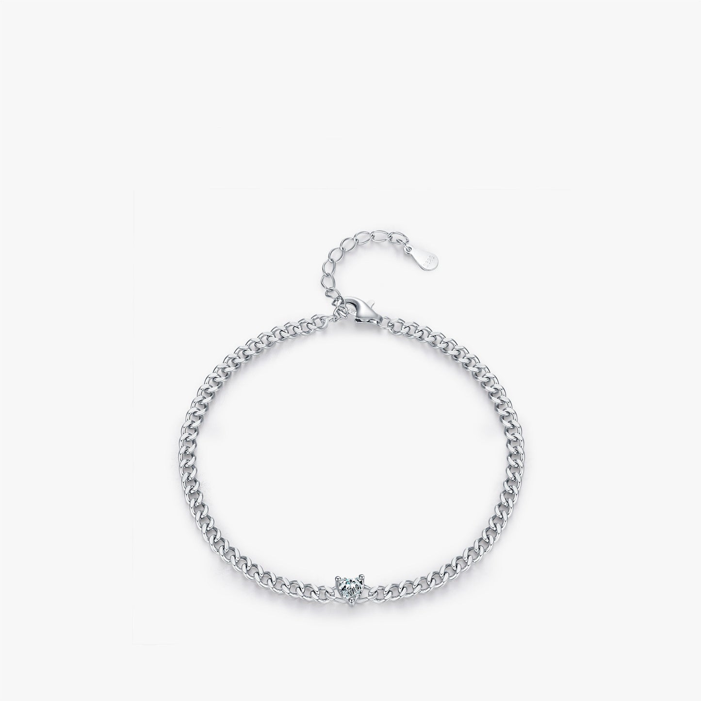 Diamond Heart Bracelet S925