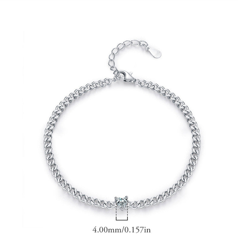Diamond Heart Bracelet S925